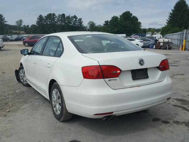 3VW2K7AJ6DM275861 - 2013 VOLKSWAGEN JETTA BASE WHITE photo 3