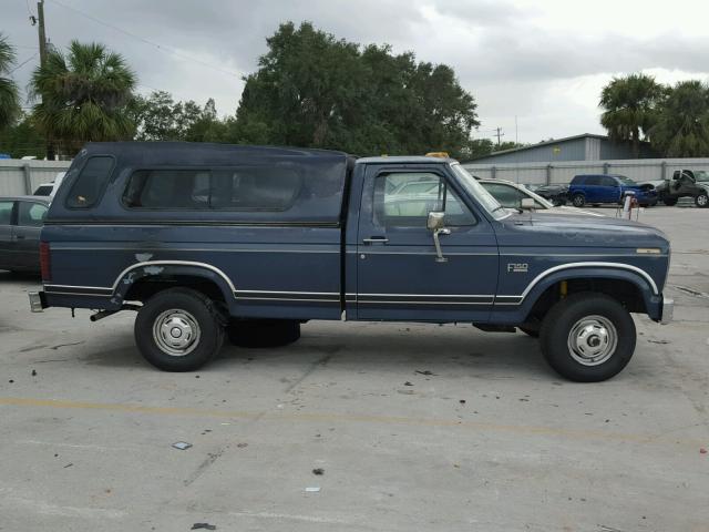 1FTEF14NXGNA18843 - 1986 FORD F150 Gris photo 10