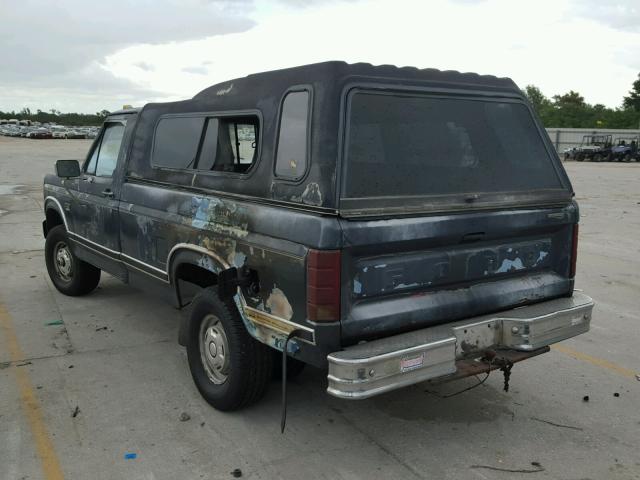1FTEF14NXGNA18843 - 1986 FORD F150 Gris photo 3