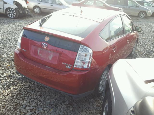 JTDKB20U667538915 - 2006 TOYOTA PRIUS RED photo 4