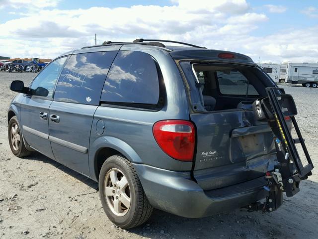 1D4GP45R06B700089 - 2006 DODGE CARAVAN SX BLUE photo 3