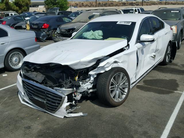 KMHGN4JE4JU234259 - 2018 GENESIS G80 BASE WHITE photo 2