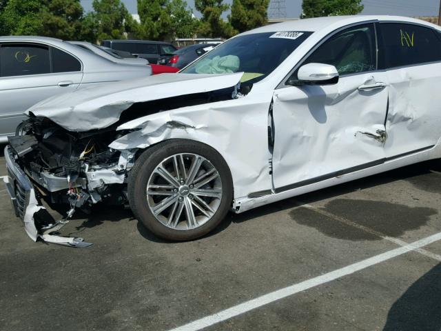 KMHGN4JE4JU234259 - 2018 GENESIS G80 BASE WHITE photo 9