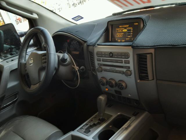 1N6AA07A05N510047 - 2005 NISSAN TITAN XE BLACK photo 9