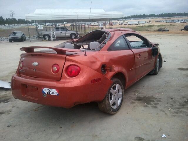 1G1AK15F677118274 - 2007 CHEVROLET COBALT LS ORANGE photo 4