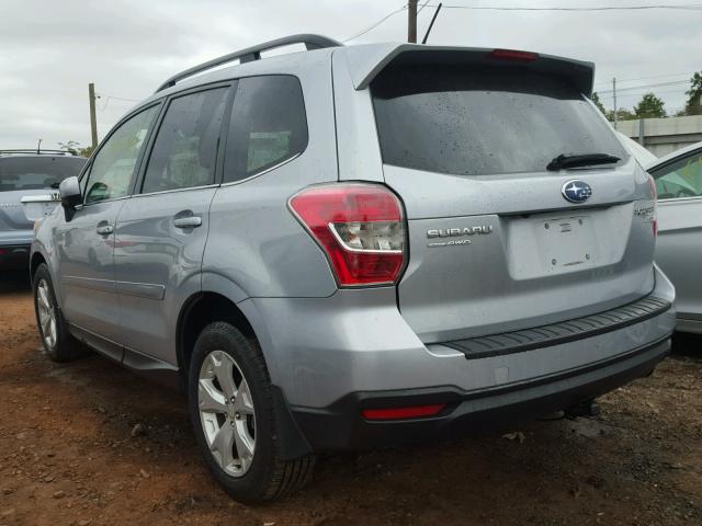 JF2SJARC9FH586637 - 2015 SUBARU FORESTER 2 GRAY photo 3