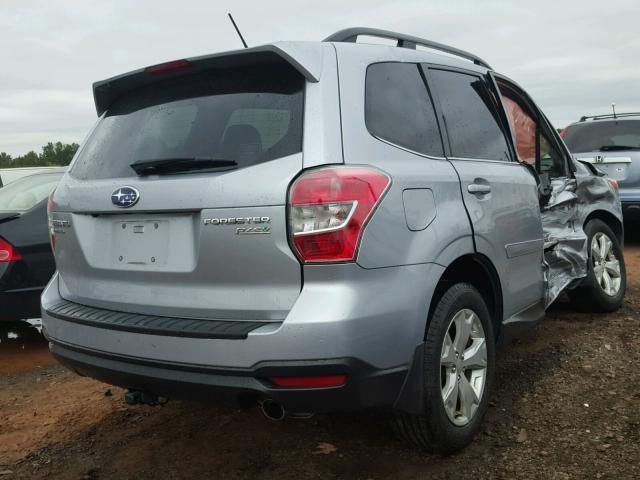 JF2SJARC9FH586637 - 2015 SUBARU FORESTER 2 GRAY photo 4