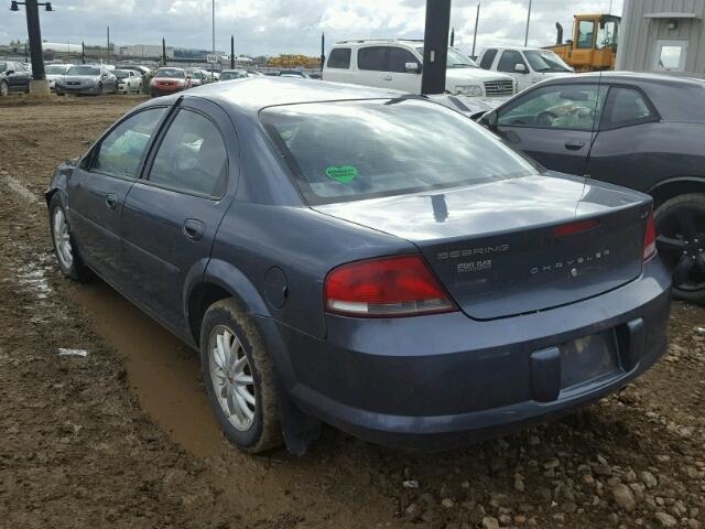 1C3EL46RX2N100532 - 2002 CHRYSLER SEBRING LX BLUE photo 3