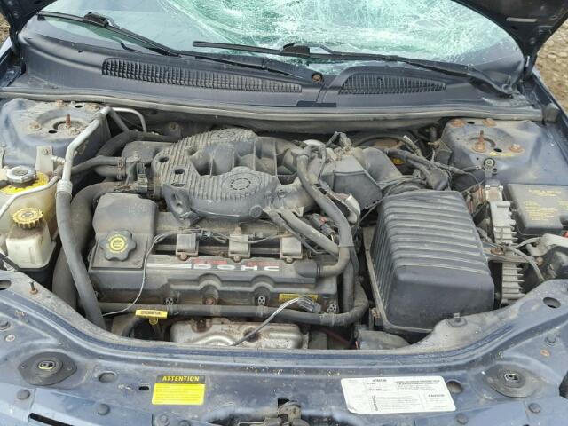 1C3EL46RX2N100532 - 2002 CHRYSLER SEBRING LX BLUE photo 7