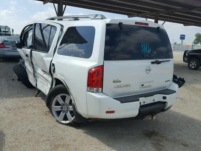 5N1BA0ND5FN610288 - 2015 NISSAN ARMADA SV WHITE photo 3