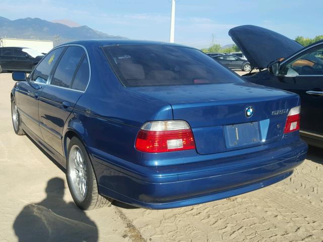 WBADT43462GY97234 - 2002 BMW 525 I AUTO BLUE photo 3