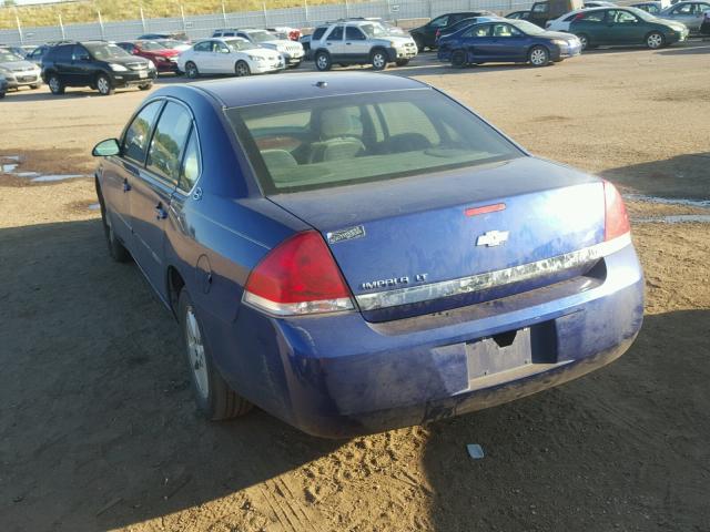 2G1WT55K069187241 - 2006 CHEVROLET IMPALA BLUE photo 3