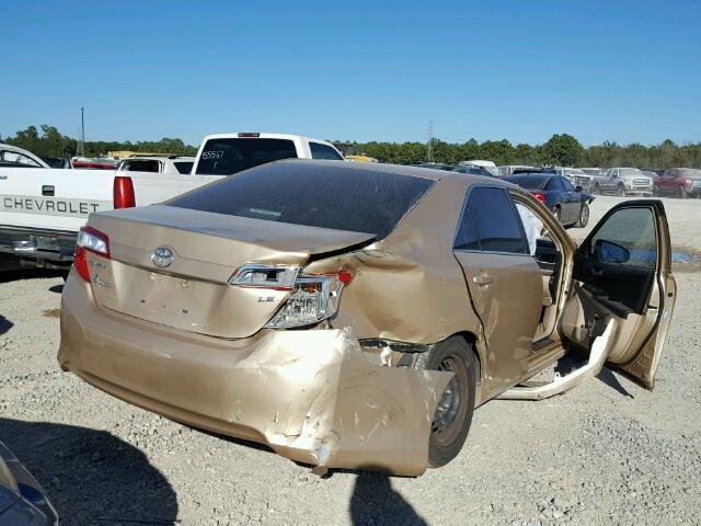 4T1BF1FK3CU051748 - 2012 TOYOTA CAMRY BASE GOLD photo 4