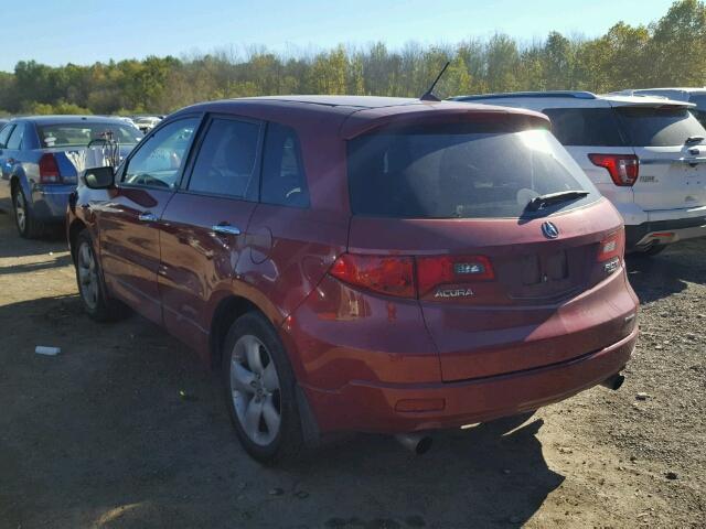 5J8TB182X8A002848 - 2008 ACURA RDX MAROON photo 3