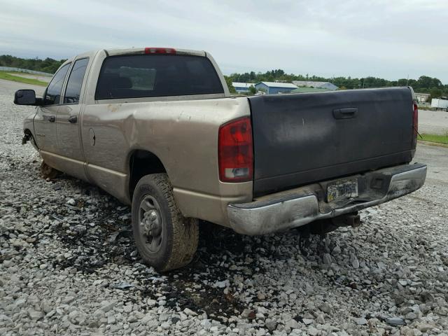 3D7KU28C44G217601 - 2004 DODGE RAM 2500 S BEIGE photo 3