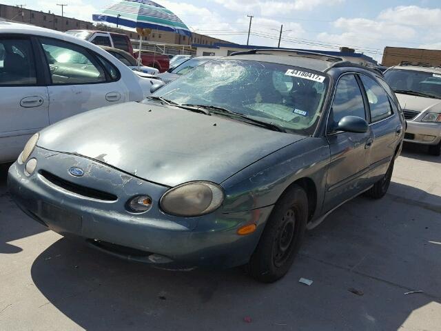 1FALP57U8VA211887 - 1997 FORD TAURUS GL GREEN photo 2