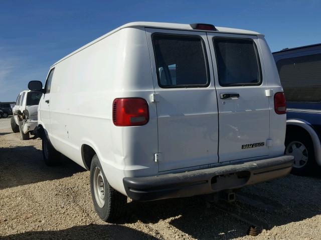 2B7JB21Y22K139837 - 2002 DODGE RAM VAN B2 WHITE photo 3