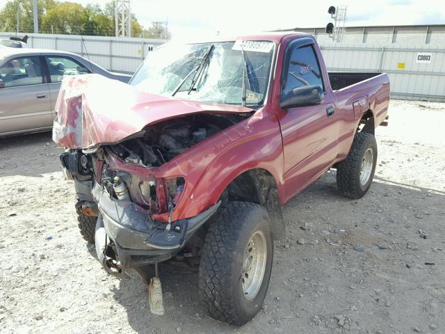 5TEPM62N72Z882981 - 2002 TOYOTA TACOMA MAROON photo 2