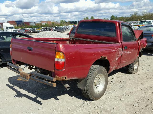 5TEPM62N72Z882981 - 2002 TOYOTA TACOMA MAROON photo 4