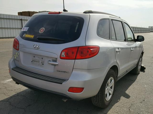 5NMSG13D59H304317 - 2009 HYUNDAI SANTA FE G SILVER photo 4