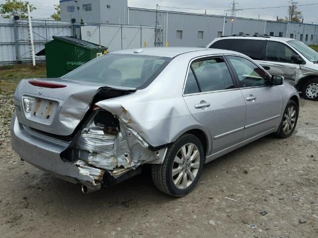 1HGCM66527A086117 - 2007 HONDA ACCORD EX SILVER photo 4