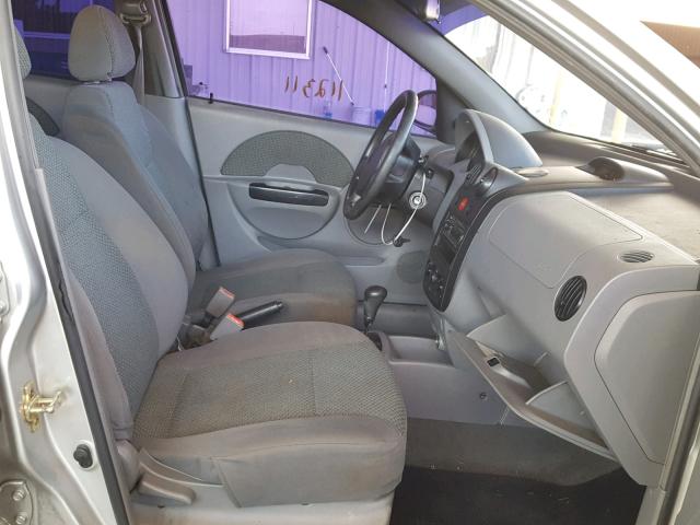 KL1TJ62654B176168 - 2004 CHEVROLET AVEO LS SILVER photo 5