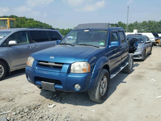 1N6ED27Y81C354329 - 2001 NISSAN FRONTIER C BLUE photo 2