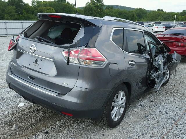 KNMAT2MT8GP623380 - 2016 NISSAN ROGUE S GRAY photo 4