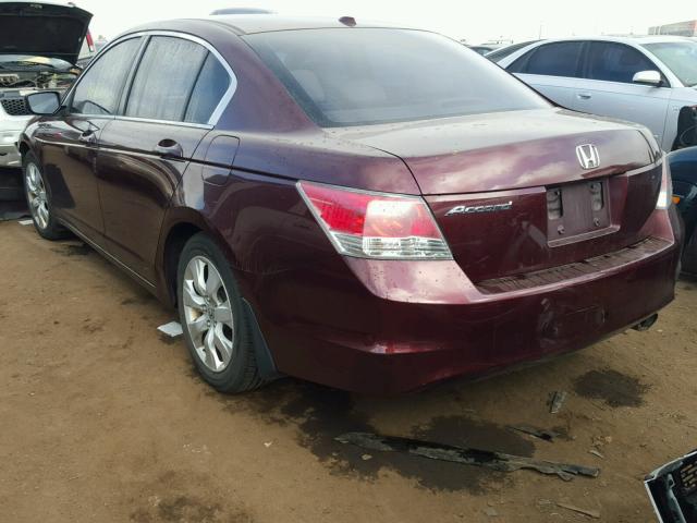 JHMCP26819C003260 - 2009 HONDA ACCORD BURGUNDY photo 3