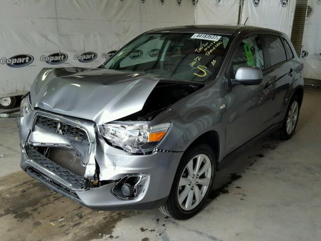 4A4AP3AU2EE010275 - 2014 MITSUBISHI OUTLANDER GRAY photo 2