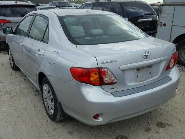 JTDBL40E699039767 - 2009 TOYOTA COROLLA BA SILVER photo 3