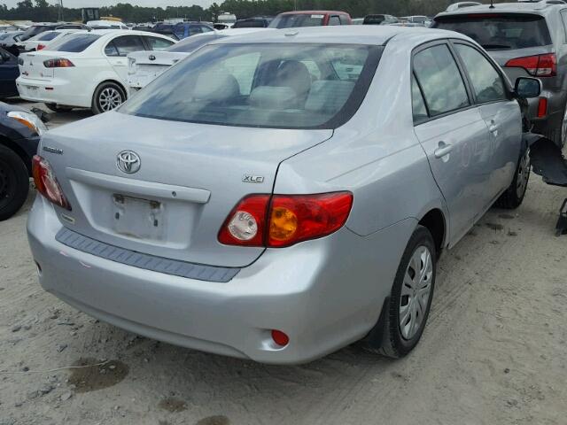 JTDBL40E699039767 - 2009 TOYOTA COROLLA BA SILVER photo 4