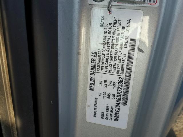 WMEEJ9AA6DK723362 - 2013 SMART FORTWO ELE 蓝色 照片 10