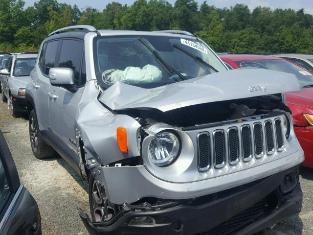 ZACCJBDT6GPC61325 - 2016 JEEP RENEGADE L SILVER photo 1