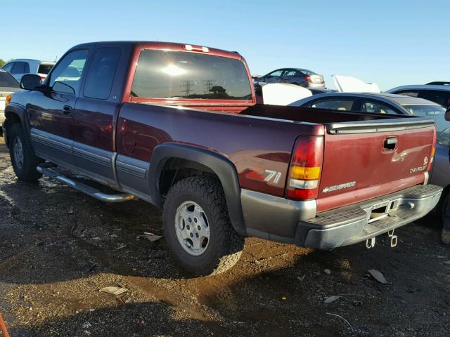 2GCEK19T4X1258331 - 1999 CHEVROLET SILVERADO MAROON photo 3