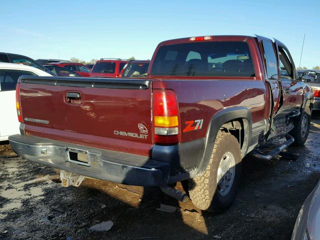 2GCEK19T4X1258331 - 1999 CHEVROLET SILVERADO MAROON photo 4