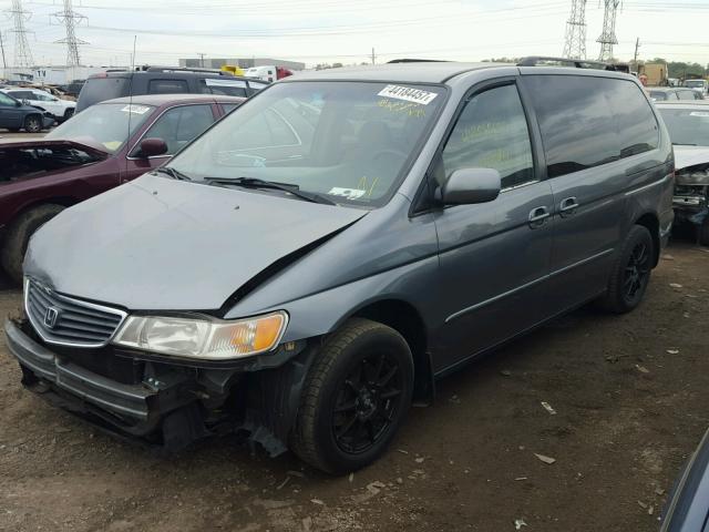 2HKRL18681H555506 - 2001 HONDA ODYSSEY TEAL photo 2