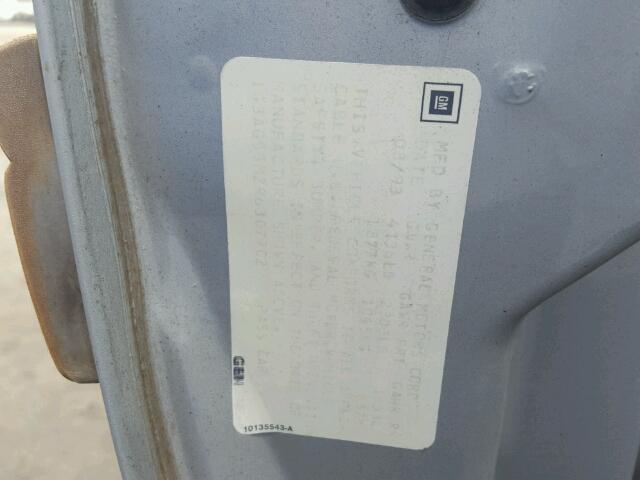 1G3AG55M2R6307902 - 1994 OLDSMOBILE CUTLASS CI GRAY photo 10