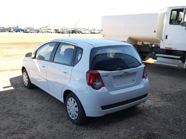 KL1TD6DE2BB125798 - 2011 CHEVROLET AVEO LS WHITE photo 3