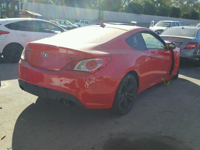 KMHHT6KD9CU076578 - 2012 HYUNDAI GENESIS CO RED photo 4