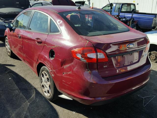 3FADP4BJ1BM198426 - 2011 FORD FIESTA BURGUNDY photo 3