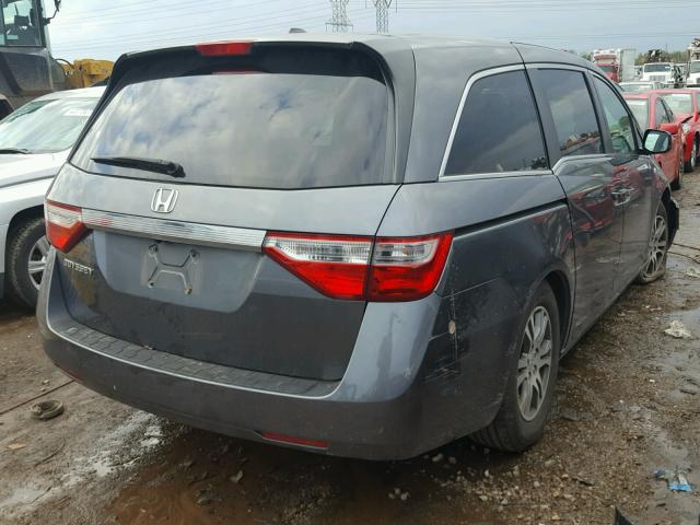 5FNRL5H67DB015025 - 2013 HONDA ODYSSEY GRAY photo 4