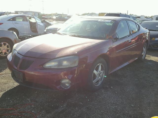 2G2WS522X41120726 - 2004 PONTIAC GRAND PRIX RED photo 2