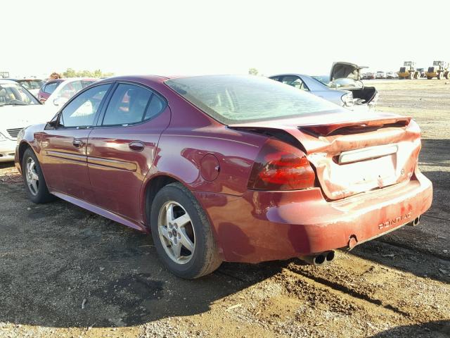 2G2WS522X41120726 - 2004 PONTIAC GRAND PRIX RED photo 3