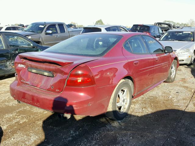 2G2WS522X41120726 - 2004 PONTIAC GRAND PRIX RED photo 4