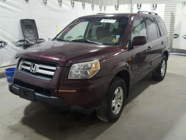 5FNYF18288B050848 - 2008 HONDA PILOT BURGUNDY photo 2