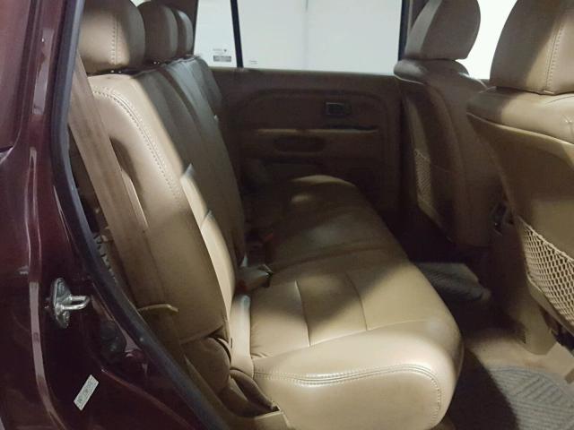 5FNYF18288B050848 - 2008 HONDA PILOT BURGUNDY photo 6