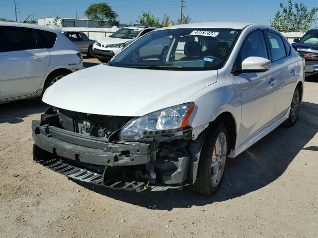 3N1AB7AP1FY320688 - 2015 NISSAN SENTRA S WHITE photo 2