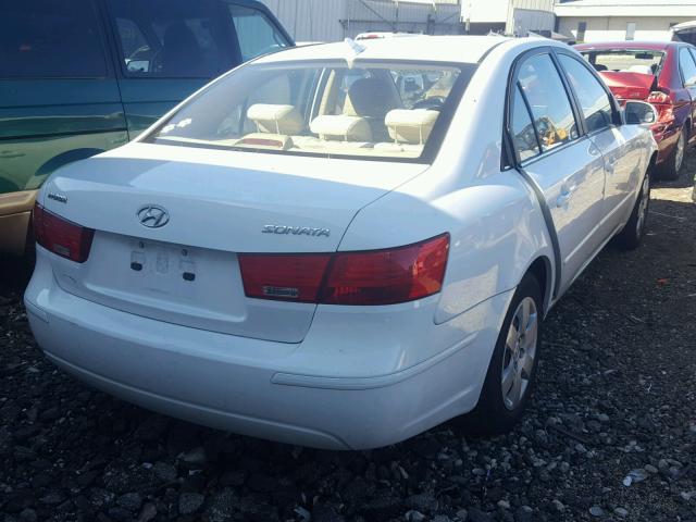 5NPET46C59H418916 - 2009 HYUNDAI SONATA GLS WHITE photo 4