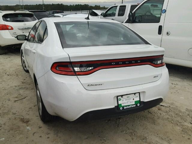 1C3CDFBBXFD309614 - 2015 DODGE DART SXT WHITE photo 3